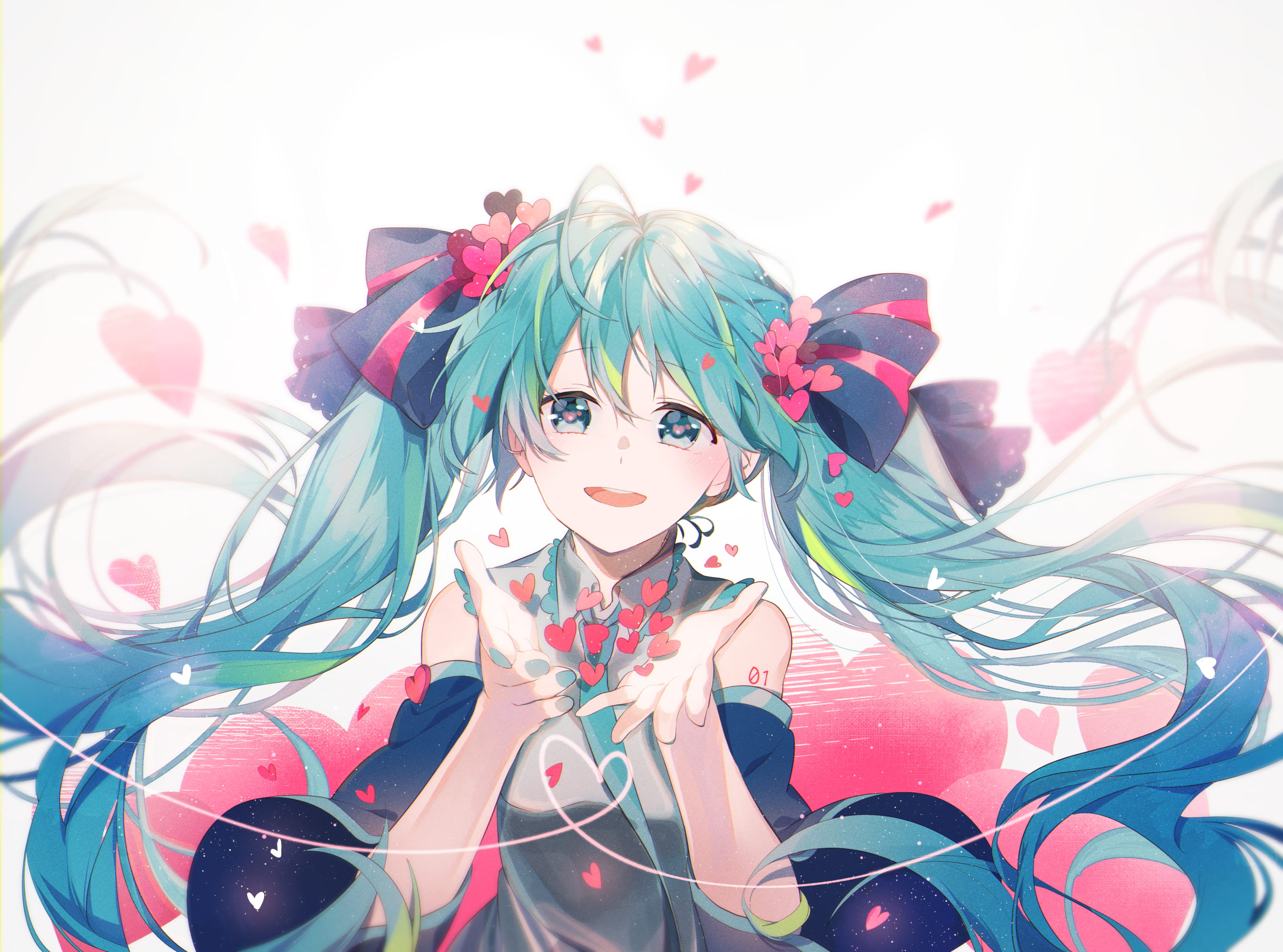 初音未来,39日,手机壁纸,桌面