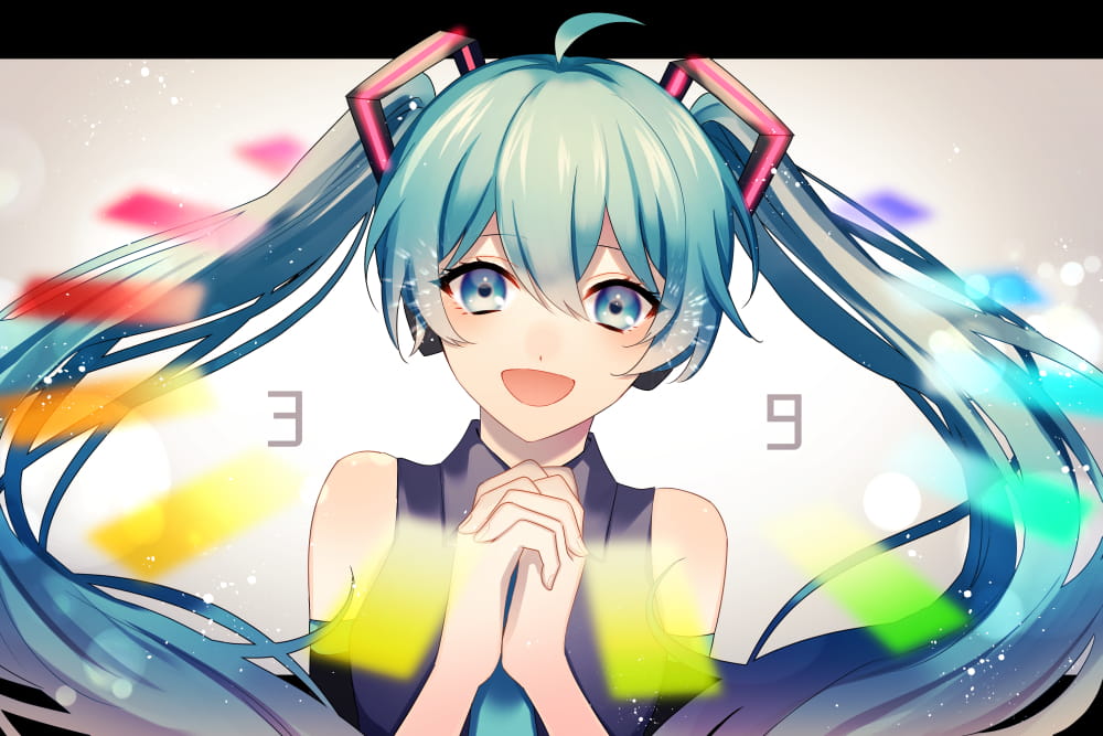 初音未来,39日,手机壁纸,桌面