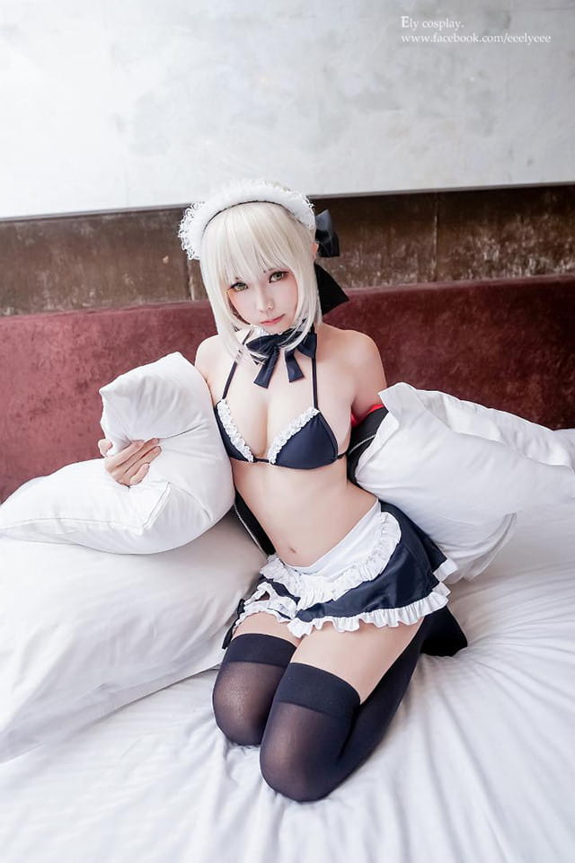 阿尔托利亚Alte,女仆泳装,cosplay