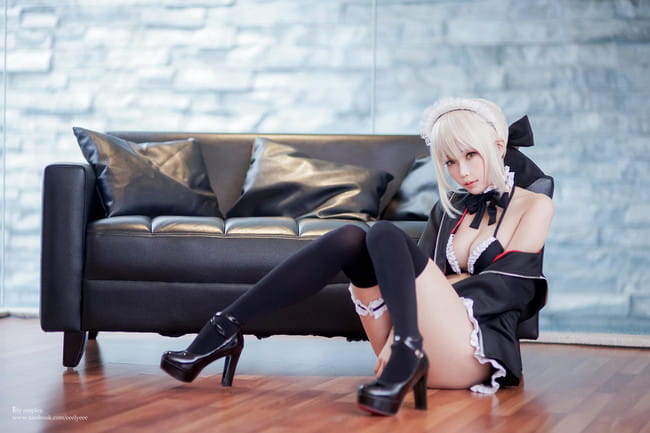 阿尔托利亚Alte,女仆泳装,cosplay