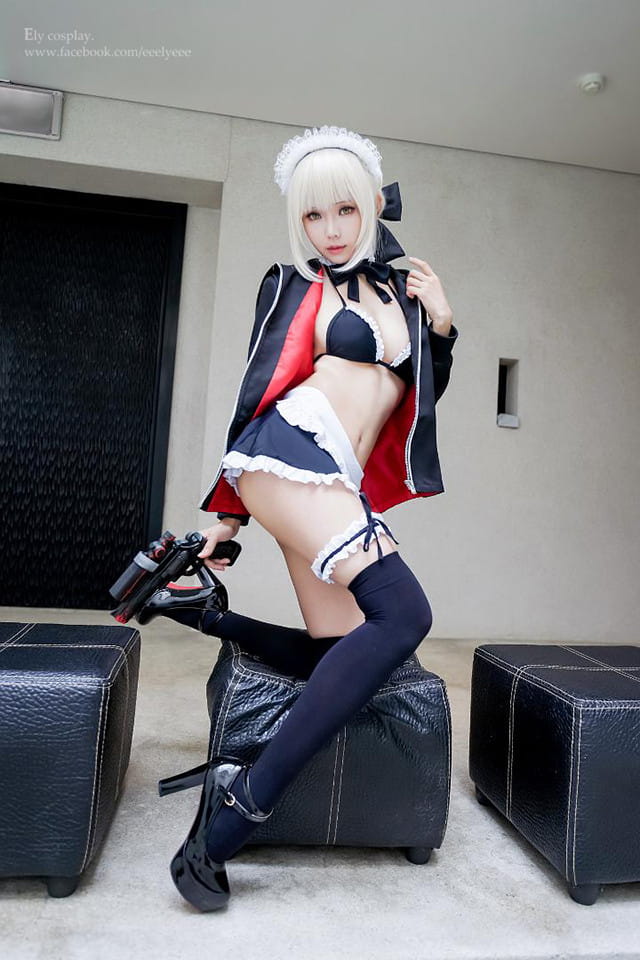 阿尔托利亚Alte,女仆泳装,cosplay