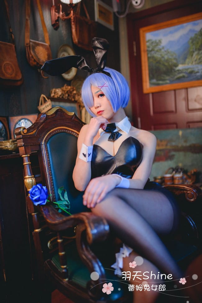 蕾姆,兔女郎,黑丝,cosplay