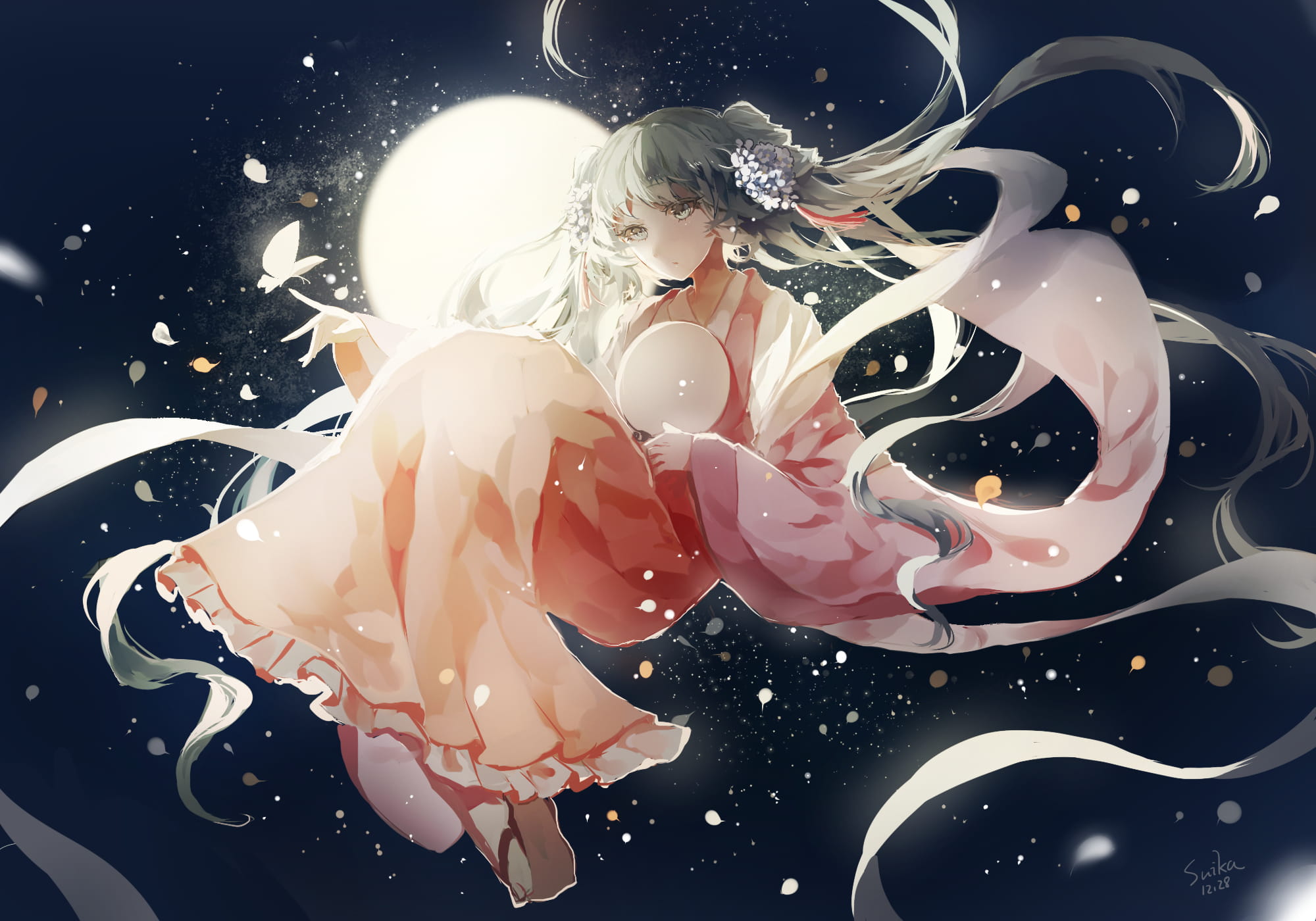 中秋初音,初音未来,中秋节,二次元萌图