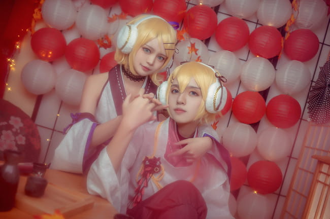 VOCALOID,镜音双子,萌妹,正太,cosplay