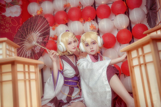 VOCALOID,镜音双子,萌妹,正太,cosplay