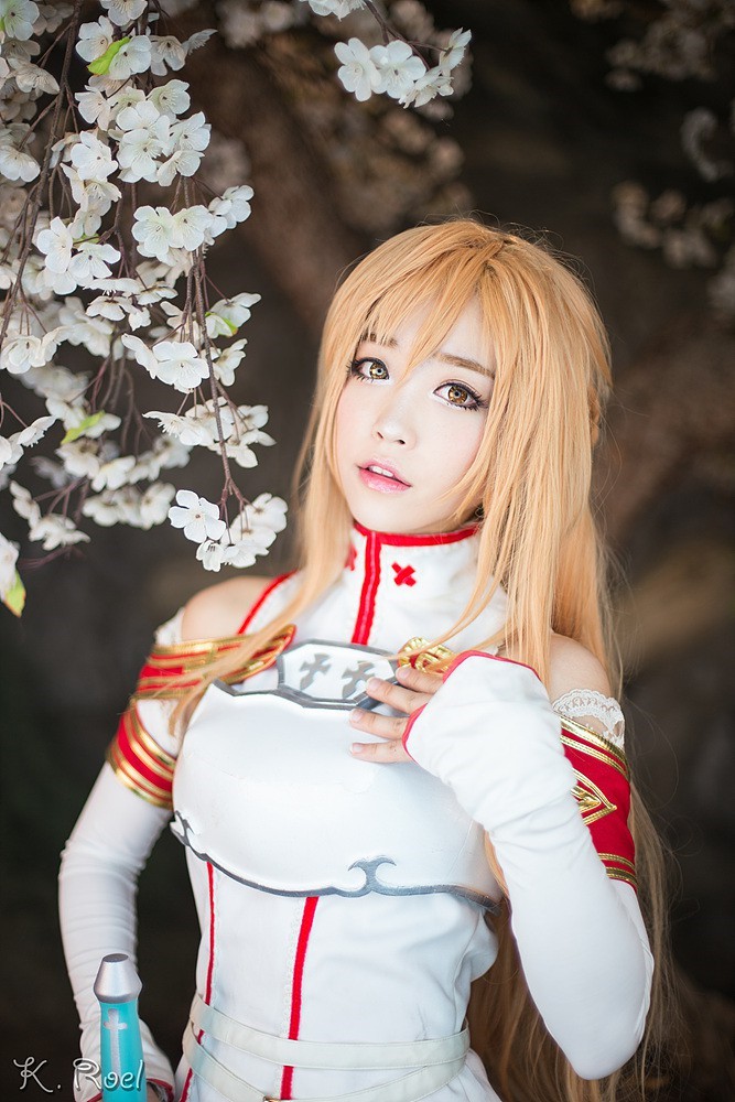 【cosplay】《刀剑神域》亚丝娜COS 唯美娇俏好容颜